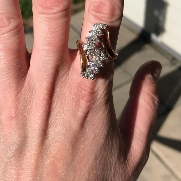 2.16 Carat Diamond 14 Karat Yellow Gold Ring - Picture 2 of 9